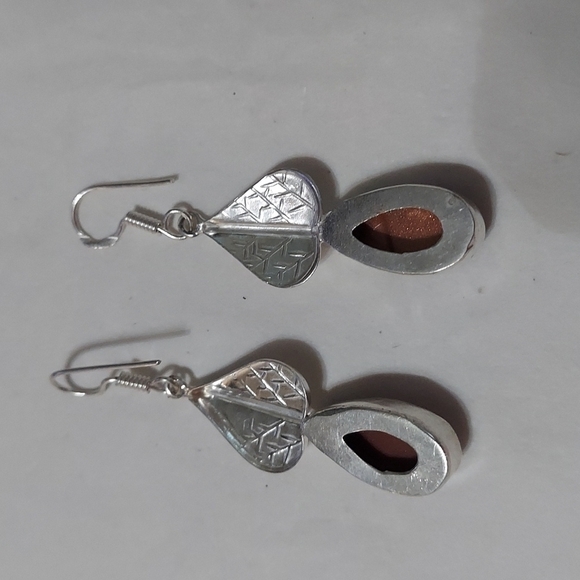 STERLING Silver Sun Sitara Earrings - Picture 3 of 5